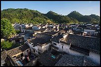 Village rooftops. Xidi Village, Anhui, China