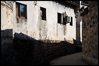 Roof shadows and wall. Xidi Village, Anhui, China