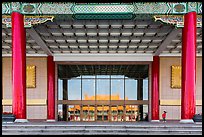 National Theater with reflections of National Concert Hall. Taipei, Taiwan (color)