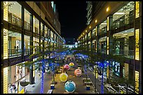 Shopping mall at night. Taipei, Taiwan (color)