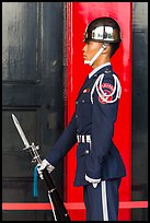Guard, Martyrs Shrine. Taipei, Taiwan (color)