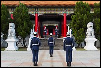 Changing of the guard ceremony, Martyrs Shrine. Taipei, Taiwan (color)