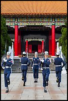 Changing of guards from Republic of China Military, Martyrs Shrine. Taipei, Taiwan (color)