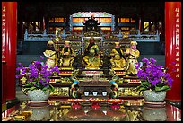 Confuscian statues on altar, Wen Wu temple. Sun Moon Lake, Taiwan ( color)