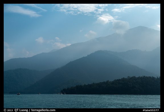 Mountain ridges. Sun Moon Lake, Taiwan