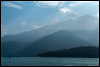 Mountain ridges. Sun Moon Lake, Taiwan (color)