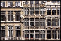 Detail of guild house facades. Brussels, Belgium (color)