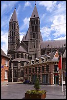 Notre Dame Cathedral, completed in the 12th century. Tournai, Belgium ( color)