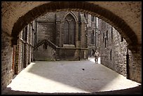 Arch ouside Notre Dame Cathedral. Tournai, Belgium (color)
