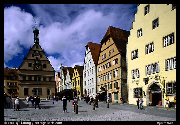 Marktplatz. Rothenburg ob der Tauber, Bavaria, Germany (color)