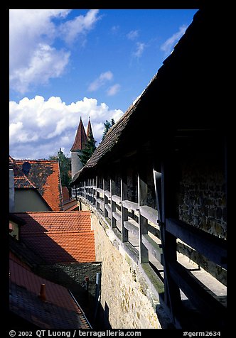 The well preserved ramparts. Rothenburg ob der Tauber, Bavaria, Germany (color)
