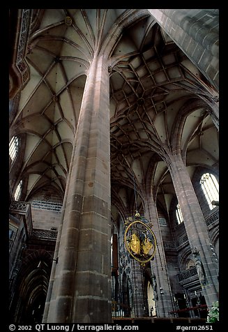 Interior of Sankt Lozenz Kirche. Nurnberg, Bavaria, Germany (color)