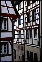 Timbered houses. Nurnberg, Bavaria, Germany ( color)