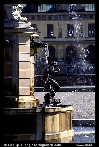 Fountain in royal residence of Drottningholm. Sweden
