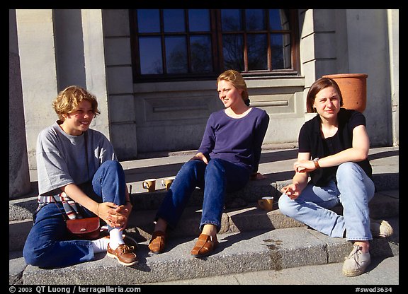 Students at the university of Uppsala. Uppland, Sweden