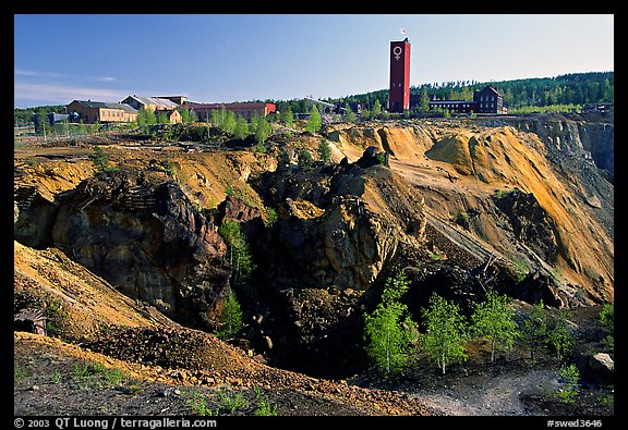 Copper mine pit Falu Koppargruva. Central Sweden (color)