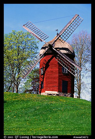 Windmill. Gotaland, Sweden (color)