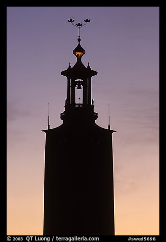Tower of the Stadshuset. Stockholm, Sweden (color)