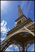 Eiffel tower seen from the base. Paris, France