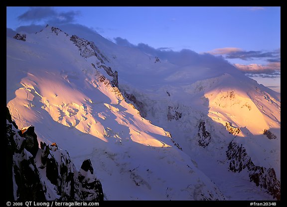 Mont Blanc and Dome du Gouter, early morning light, Chamonix. France (color)