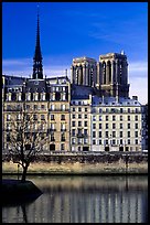 Saint-Louis island and Notre Dame. Paris, France (color)