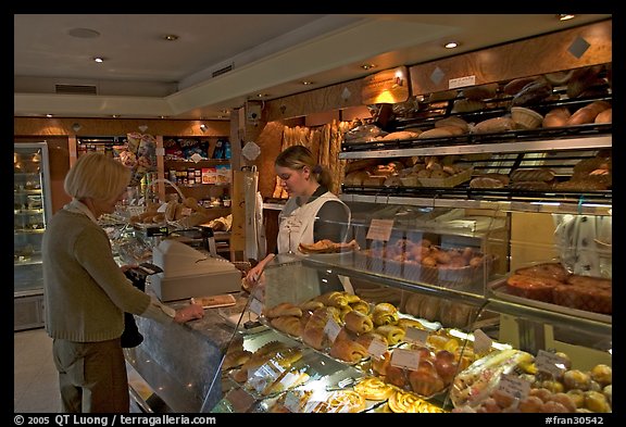Inside a bakery. Paris, France