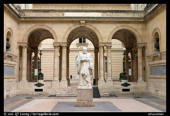 Courtyard of the College de France. Quartier Latin, Paris, France