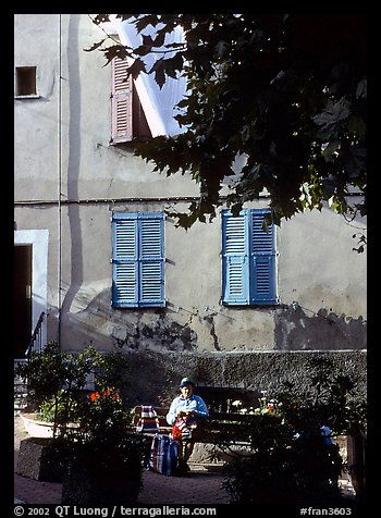 Street scene in Vallauris. Maritime Alps, France (color)