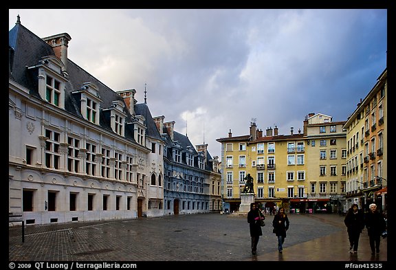 Place St Andre. Grenoble, France (color)