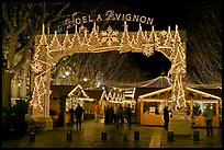 Christmas fair at night. Avignon, Provence, France (color)