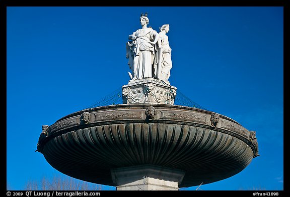 La Rotonde fountain. Aix-en-Provence, France (color)