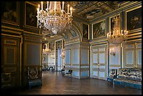 Entrance of the Louis 13 room, Fontainebleau Palace. France (color)