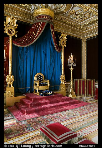Throne room, Palace of Fontainebleau. France