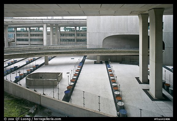 Concrete structures, Roissy Charles de Gaulle Airport. France (color)