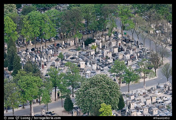 Montparnasse Cemetery from above. Paris, France