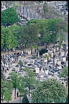 Aerial view of Montparnasse Cemetery. Paris, France ( color)