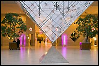 Inverted pyramid and shopping mall under the Louvre. Paris, France (color)