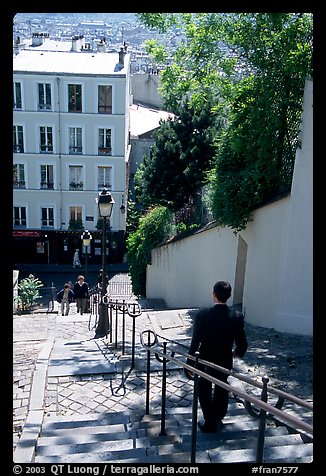 Staircase, Montmartre. Paris, France (color)