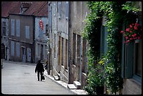 Main street of the Hill of Vezelay. Burgundy, France (color)