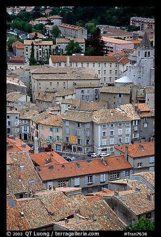 The old town of Sisteron. France (color)