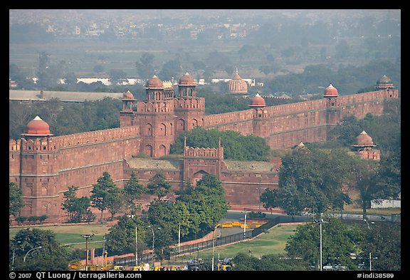 Red fort wall. New Delhi, India (color)