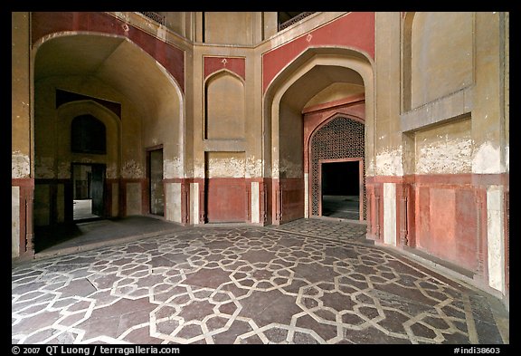 South hall, Humayun's tomb. New Delhi, India