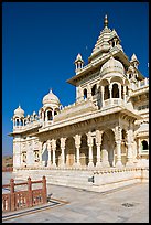 White marble memorial, Jaswant Thada. Jodhpur, Rajasthan, India