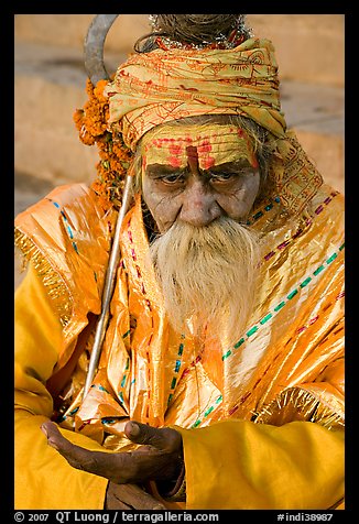 Sadhu. Varanasi, Uttar Pradesh, India (color)