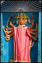 Multi-headed Hindu deity. Varanasi, Uttar Pradesh, India
