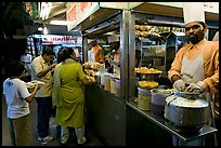 Panipuri stall, Chowpatty Beach. Mumbai, Maharashtra, India (color)