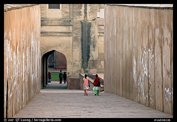 Inside main gate, Agra Fort. Agra, Uttar Pradesh, India (color)