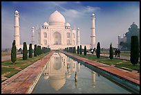 Taj Mahal and reflection, morning. Agra, Uttar Pradesh, India ( color)