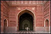 Main hall of Taj Mahal masjid. Agra, Uttar Pradesh, India ( color)