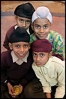 Sikh boys. Bharatpur, Rajasthan, India ( color)